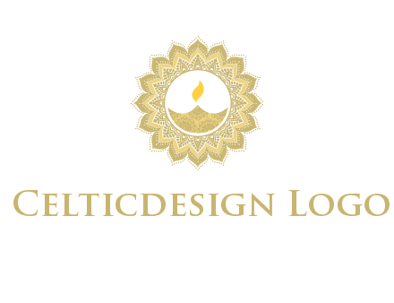 rangoli with lamp logo