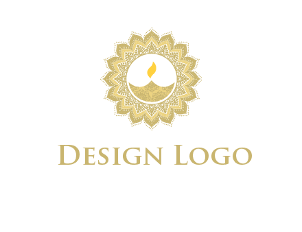 rangoli with lamp logo