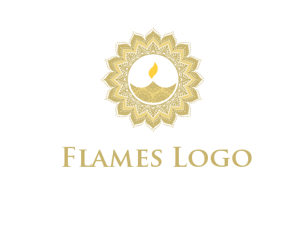 rangoli with lamp logo