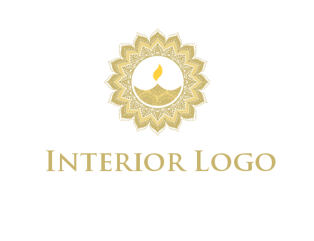 rangoli with lamp logo