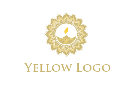 rangoli with lamp logo