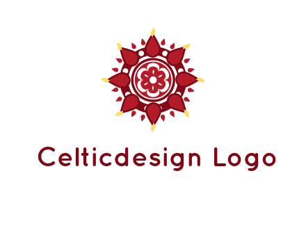 rangoli pattern in religious logo