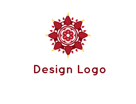 rangoli pattern in religious logo