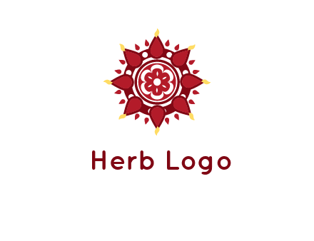 rangoli pattern in religious logo