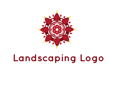 rangoli pattern in religious logo