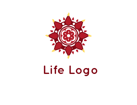 rangoli pattern in religious logo