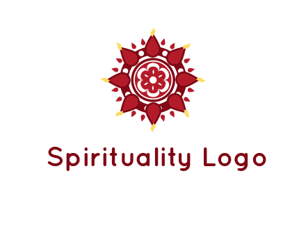 rangoli pattern in religious logo