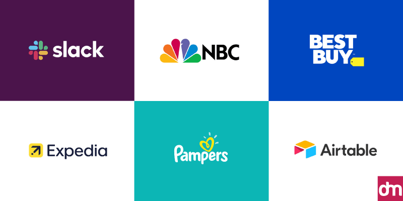 Logos with rich color palettes.