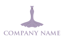 elegant woman dress clothing logo