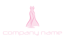 wavy woman dress clothing logo