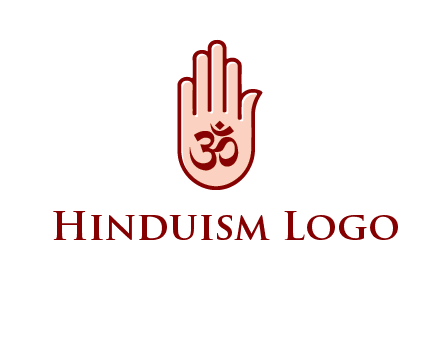 om symbol in hand logo