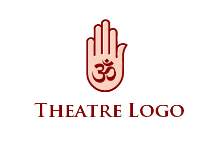 om symbol in hand logo