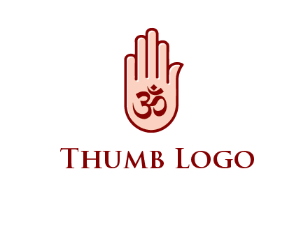 om symbol in hand logo