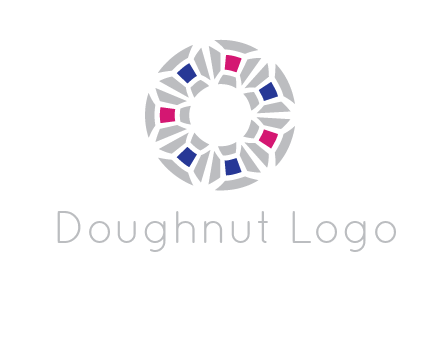 doughnut logo made of gemstones