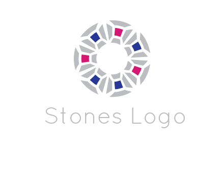 doughnut logo made of gemstones