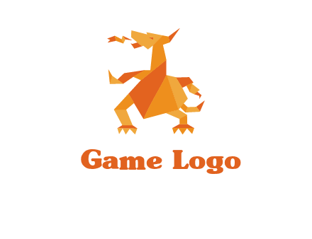 origami dragon logo