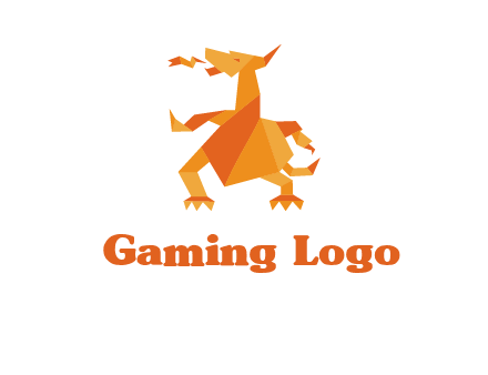 origami dragon logo