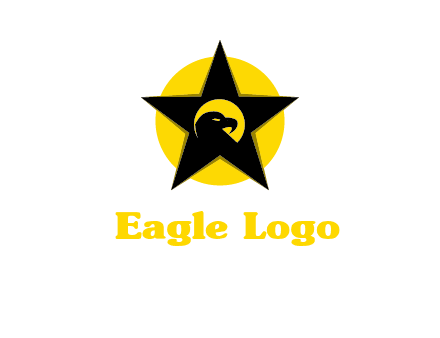 eagle and star in circle logo