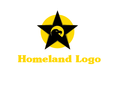 eagle and star in circle logo