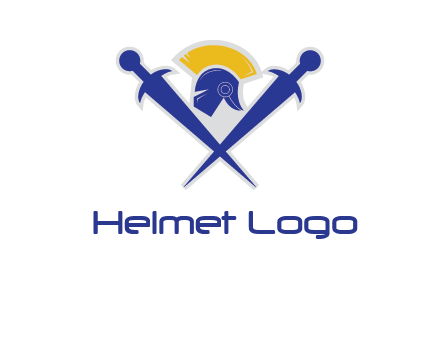 sword with helmet logo