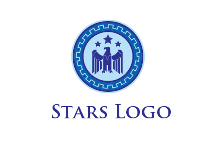 eagle and stars security logo