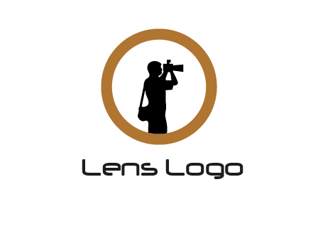 photographer in circle logo