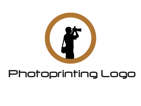 photographer in circle logo