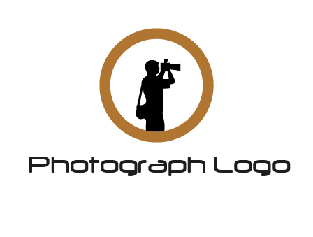 photographer in circle logo