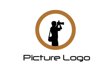 photographer in circle logo