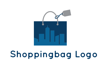 shopping bag with price tag icon