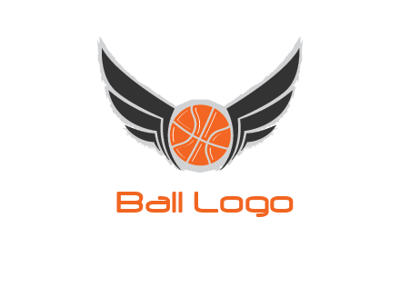 basketball with wings logo