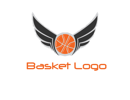 basketball with wings logo