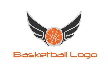 basketball with wings logo