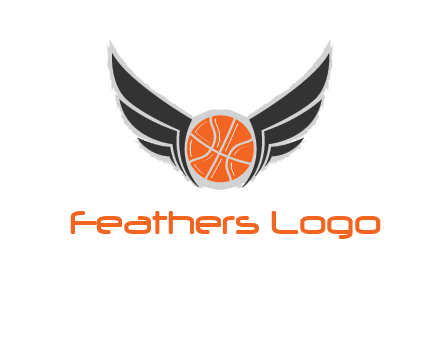 basketball with wings logo