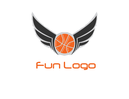 basketball with wings logo