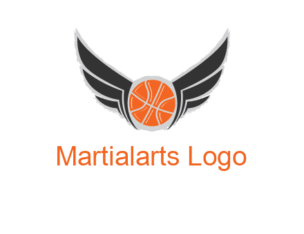 basketball with wings logo