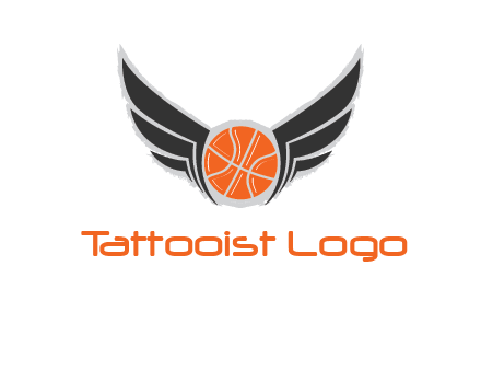 basketball with wings logo