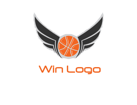 basketball with wings logo