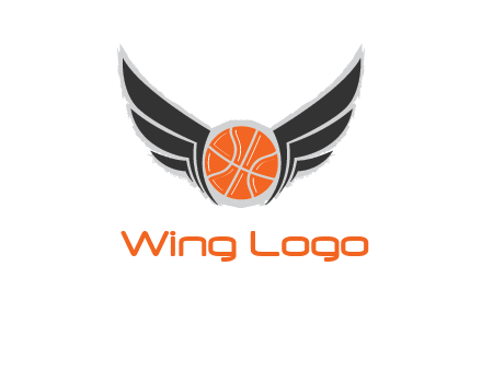 basketball with wings logo