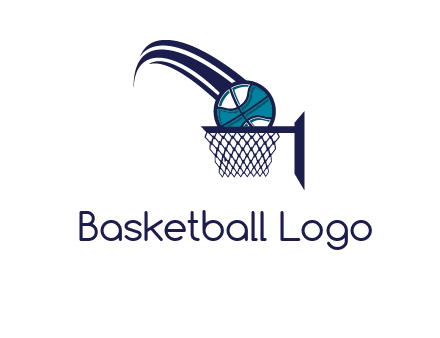 basketball in hoop logo