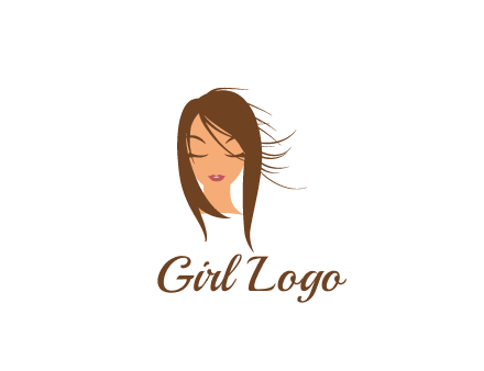 face illustration in beauty spa logo