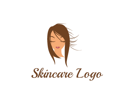 face illustration in beauty spa logo