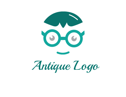 smiling face with glasses logo