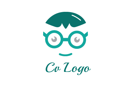 smiling face with glasses logo