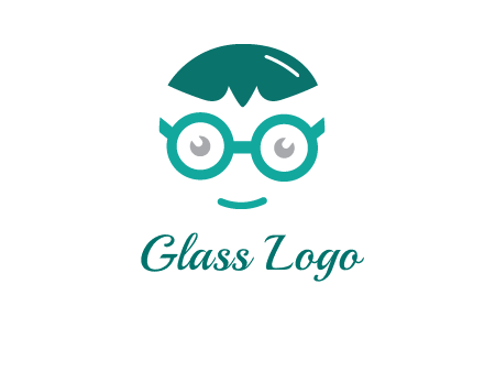 smiling face with glasses logo