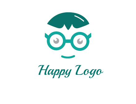 smiling face with glasses logo