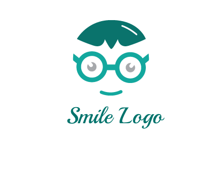 smiling face with glasses logo