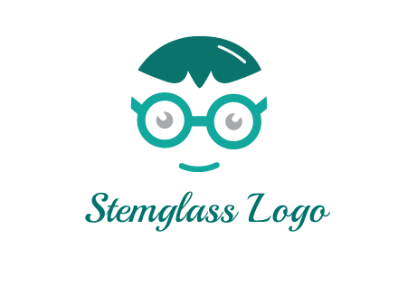 smiling face with glasses logo