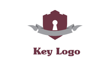 keyhole in shield logo