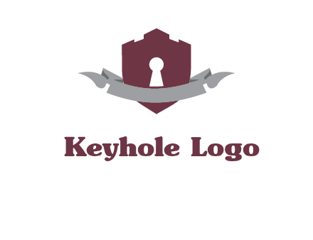 keyhole in shield logo